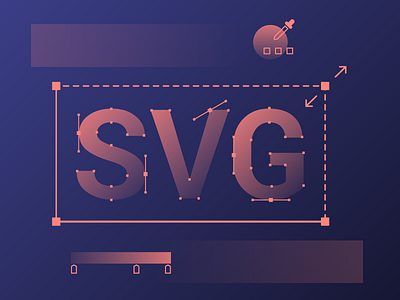 Illustration for new SVG Upload Feature anchor points color picker feature illustration scale svg vector