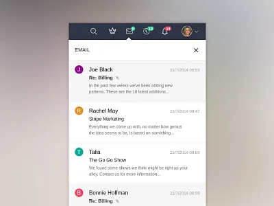 Email Notifications breezz breezz app crm email notifications ui