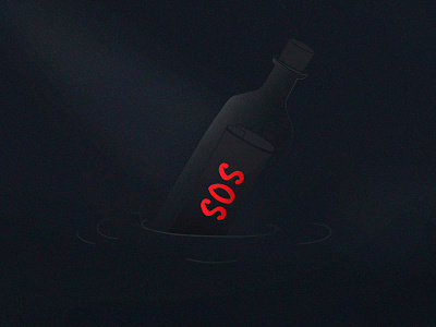 SoS bottle dark darkness float help hope message sos waiting