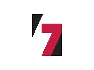 F7 monogram / mark 7 f letters red shapes triangles