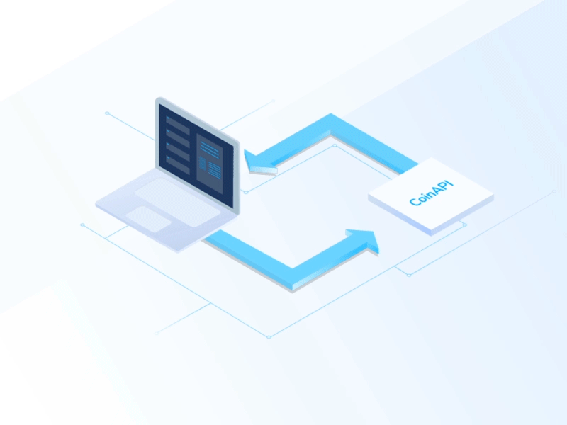 Data Delivery illustration arrows blue clean color design gradient graphic illustration isometric macbook motion white