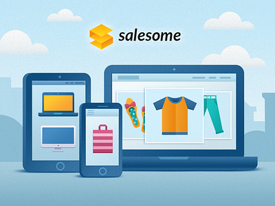 Salesome e store icondesign illustration mobile shop ui ux web