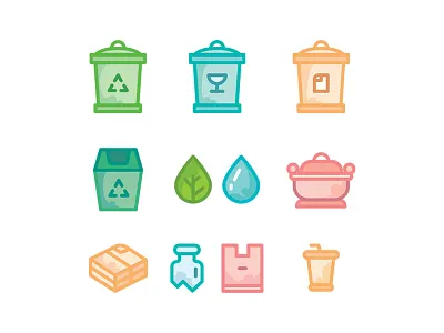 Ecology Icons biodegradable eco ecology environment garbage green recycle