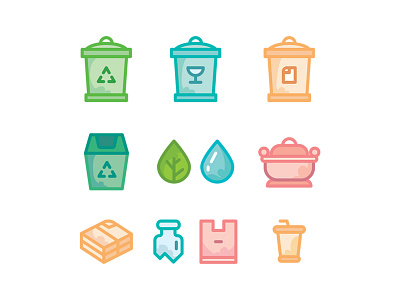 Ecology Icons biodegradable eco ecology environment garbage green recycle