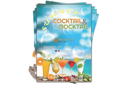 Summer Cocktail brochure brochuredesign chill^ ^ cocktail design flyer flyerdesign juice poster posterdesign template