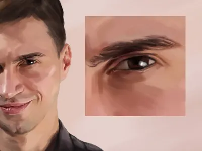 Man face digital face image man painting picture portrait