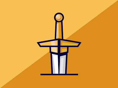 Sword game games gold icon light sharp stroke sword