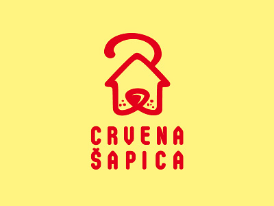 Crvena šapica animal animal protection society dog logo red yellow