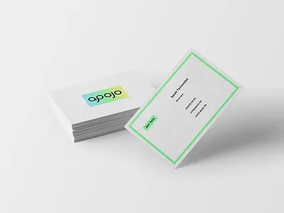 Business card Apojo branding business card clean design logo
