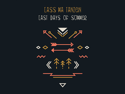 Last days of summer // Electro-party aztec colors indian party pattern summer symmetry triangular