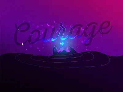 Courage Styleframe animation ball courage dark fluid glow motion smooth style frame styleframe warm water