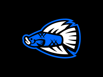 Betta Sports Logo betta fish identity logo sports team vector water