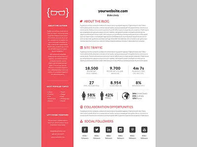 Blog Media Kit Red Letter Size blog kit letter media red