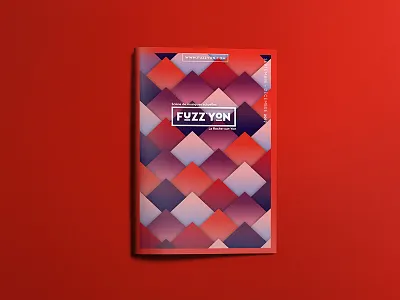 Fuzz'yon brand brochure concert french fuzzyon gradient identity red triangle