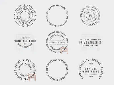 Prime badge branding fitness identity lockup logo mark prime