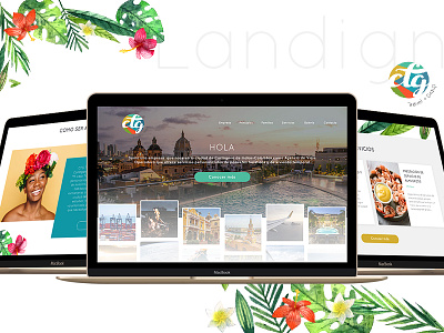 Landing CTG Travel Group beach clean colombia color cool diseño floral landing mac minimal site web