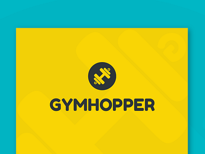 Gymhopper - Brand Indentity fitness flat gym logo