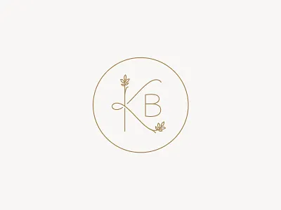 KB Monogram bezier initials logo logo type monogram submark vector lettering