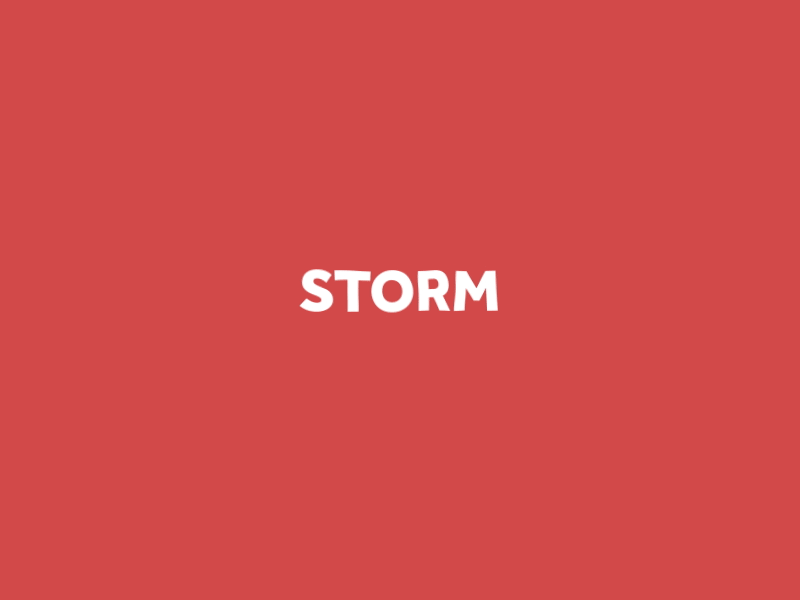 Word GIF #40 - Storm! bounce cloud dance lightning rainbow squirt storm
