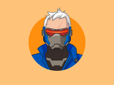 Overwatch - Soldier 2d illustration minimalist overwatch soldier vector