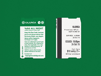 Kajunga Transit Flyer bus pass design flyer kajunga minneapolis party pizza record techno train pass transit typography