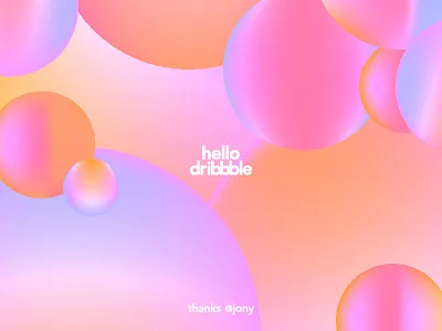 hello dribbble debut dribbble first shot hello pink