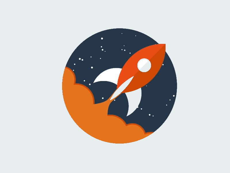 Deep Space Rocket animation framer gif rocket