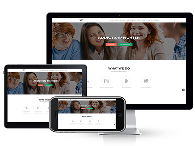 Addiction-Fighters responsive web design website website design