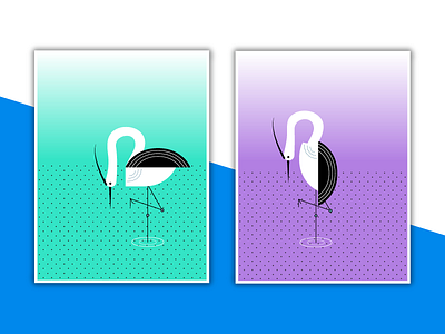 Heron Posters heron illustration poster