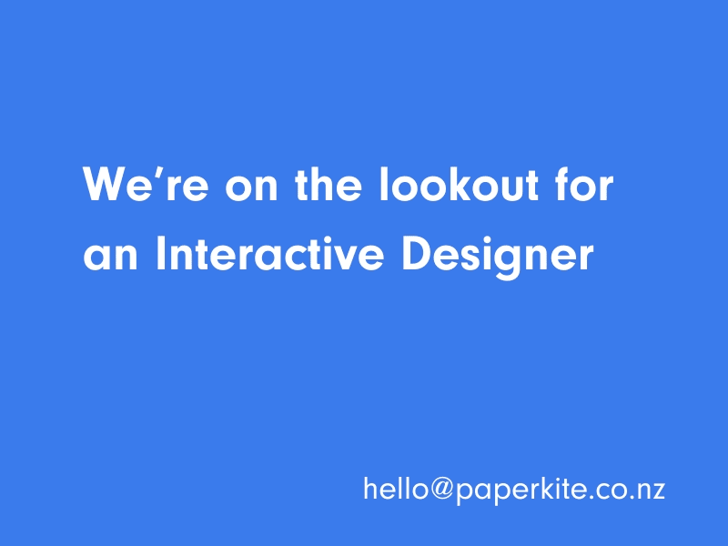 We're Hiring! designer hire hiring job new zealand nz wellington