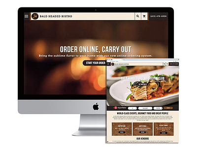 Bald Headed Bistro UX / UI Design ecommerce responsive user experience ux