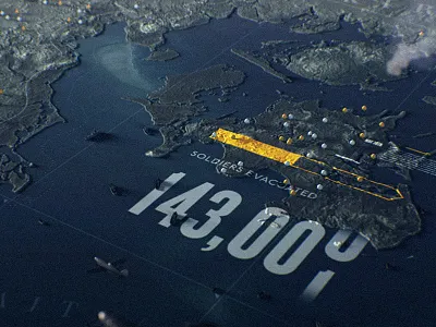 Dunkirk 01 3d c4d design dunkirk octane styleframe