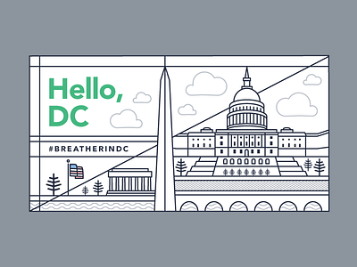 DC Skyline breather dc graphic design illustration washington washington dc