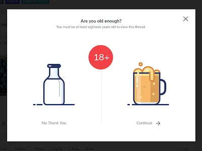 Mature Content Warning Popup beer clean mature content warning milk popup web