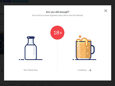 Mature Content Warning Popup beer clean mature content warning milk popup web