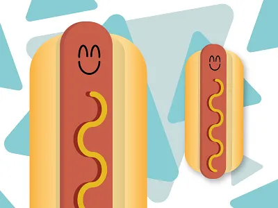 Happy hotdog adobe illustrator fourth of july gradients hotdog