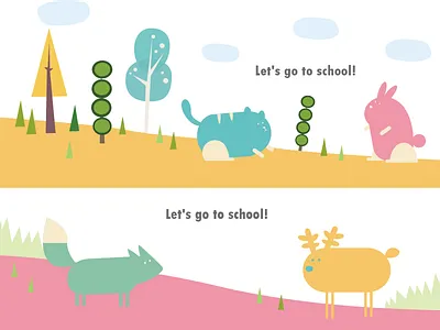 Kindergarten Visual Design animal cute graphic kindergarten visual