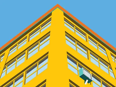 Industry City architecture brooklyn illustration