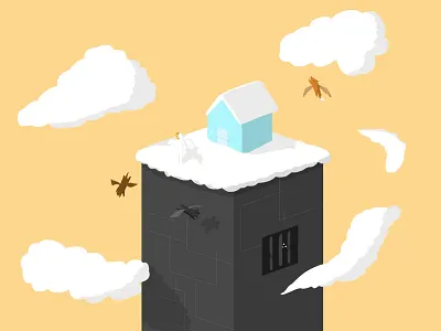 Frozen Wings atmospheric contrast happy and sad high towers ice pets snow wings