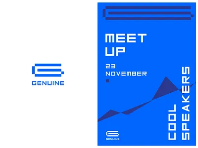 Genuine blue digital future futuristic g hi tech logo logotype tech