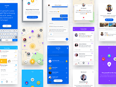 BlipMe - Summary app blipme blips campus cards ios location map mobile people social