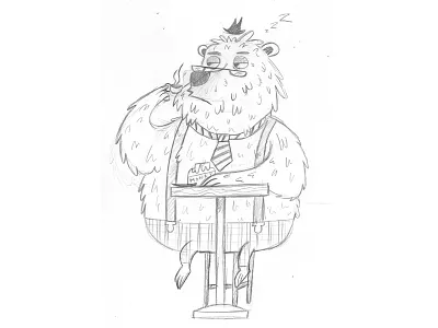 Drip for Drip doodle bear coffee doodle drip for drip kidlit sketch sleepy wip