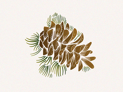 Pinecone art art print botanical cone decoration graphic pinecone