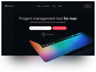 New dapulse Landing page animation dapulse getshitdfone image landing project projectmanagement swag web
