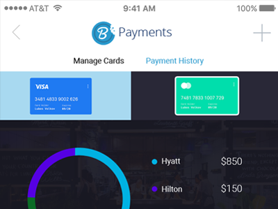 Payment History screen designs ui