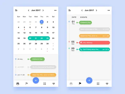 Calendar app calendar daily ui design mobile ui ux