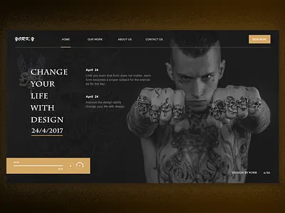Tatoo landing page daily landing simple tatoo ui web website