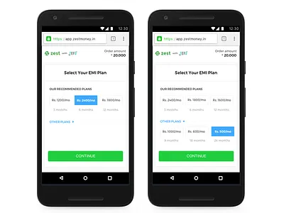 Select EMI plan emi fintech installments plans selection terms zestmoney