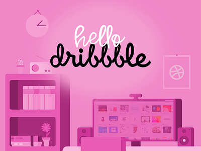 hello dribbble ! dribbble first hello shot