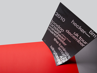 Tim Hecker Tour Screenprint gfsmith metallic ink poster screenprint uv ink.
